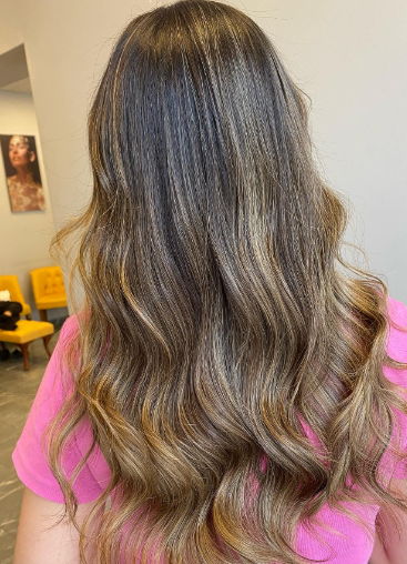 Reverse Balayage Vibrant Ombre Hair Color