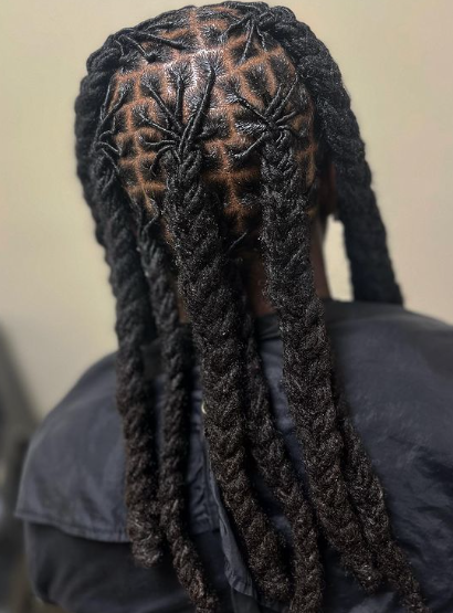 Ribbon Two Strand Twists Hairstyle