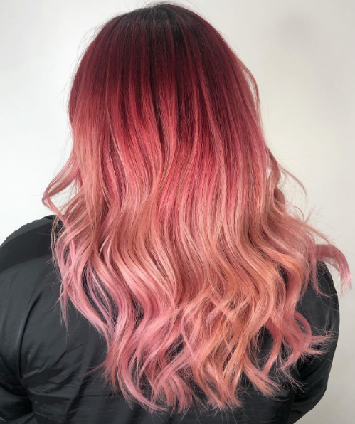 Rose Blush Ombre Hair Colors