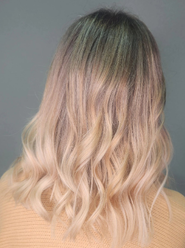 Rose Gold Vibrant Ombre Hair Color