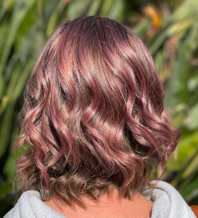 Rose Pink Vibrant Ombre Hair Color
