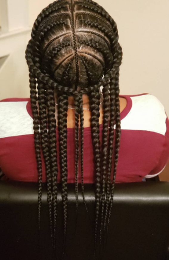 Round Crochet Natural Hair Braids Looks