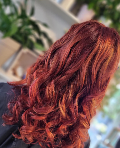 Ruby Copper Vibrant Ombre Hair Color