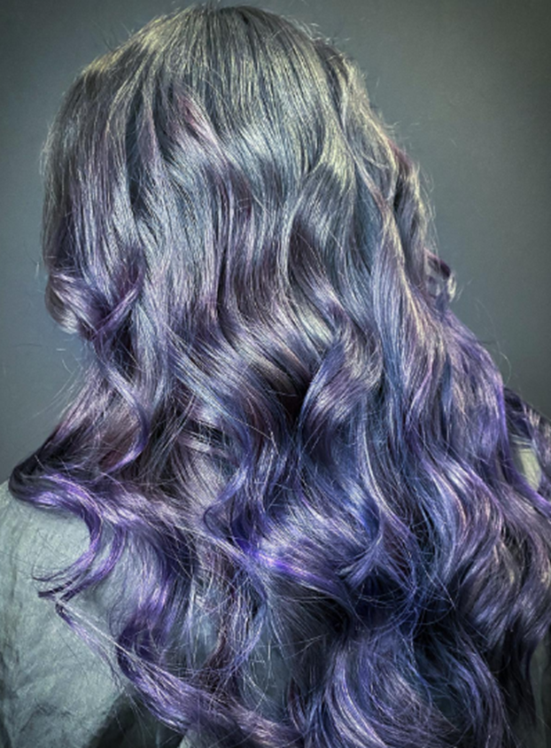 Shine Purple Ombre Hair Idea