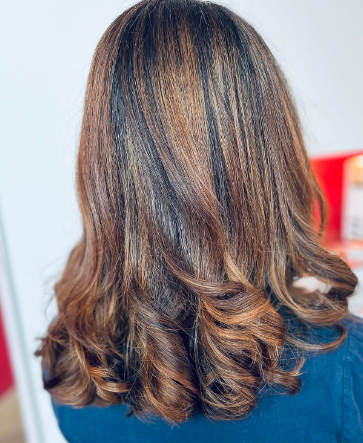 Short Curly Vibrant Ombre Hair Color