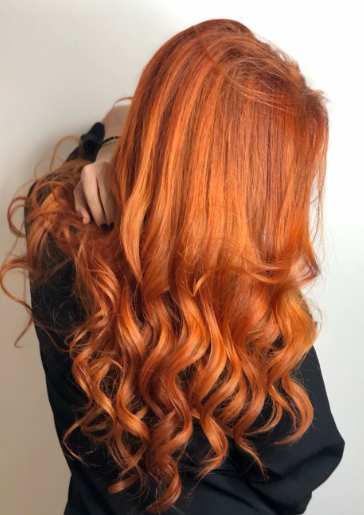 Silky Orange Vibrant Ombre Hair Color
