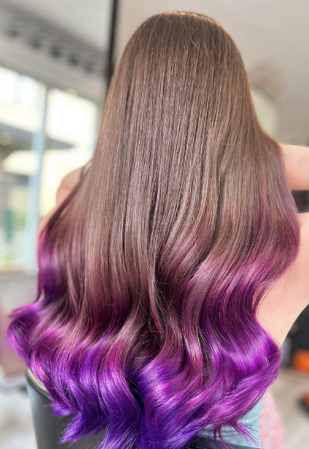 Silky Purple Ombre Hair Idea