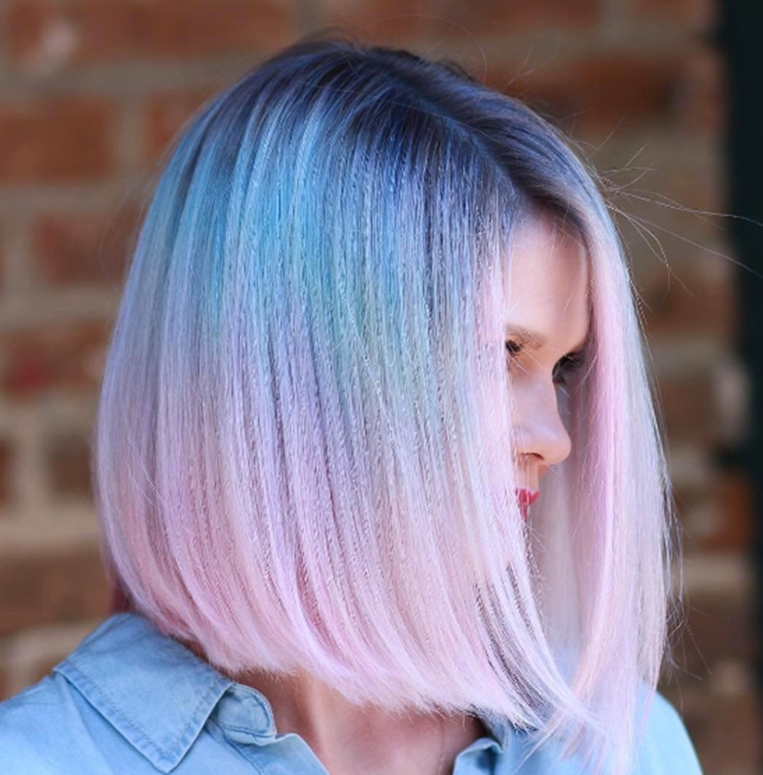 Silver With Pink Short Hairstyles