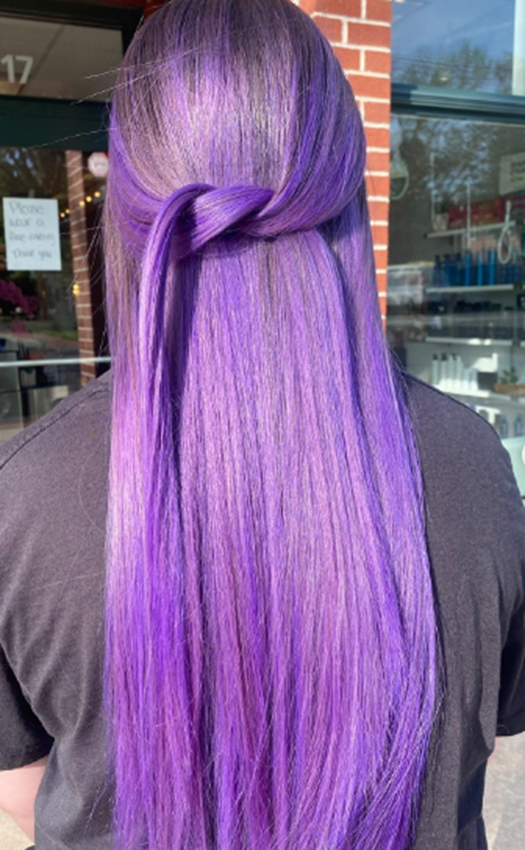 Sleek Purple Ombre Hair Idea
