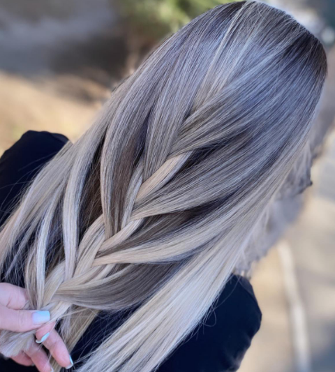 Stitched Blonde Ombre Hairstyles