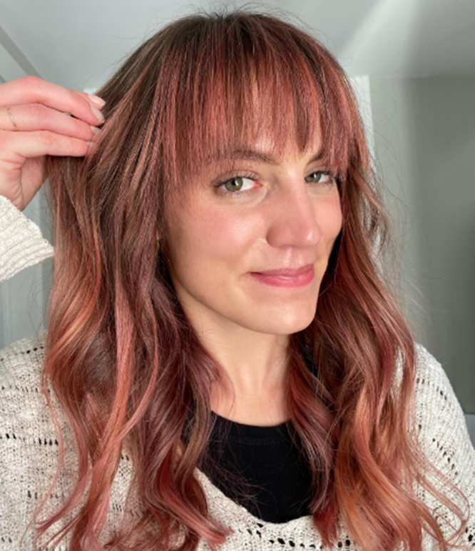 Strawberry Rose Gold Hair Color Ideas