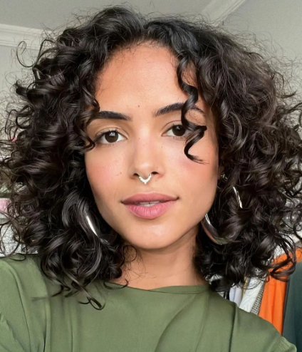 Strong Short Curly Hair Style