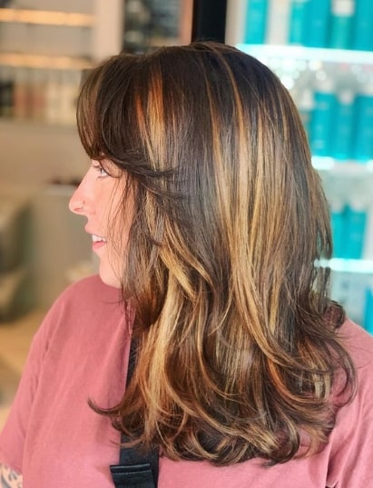 Subtly Dyed Layered Haircuts For Medium Hair