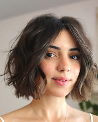 Textured Short Hairstyle For Thick Wavy Hair
