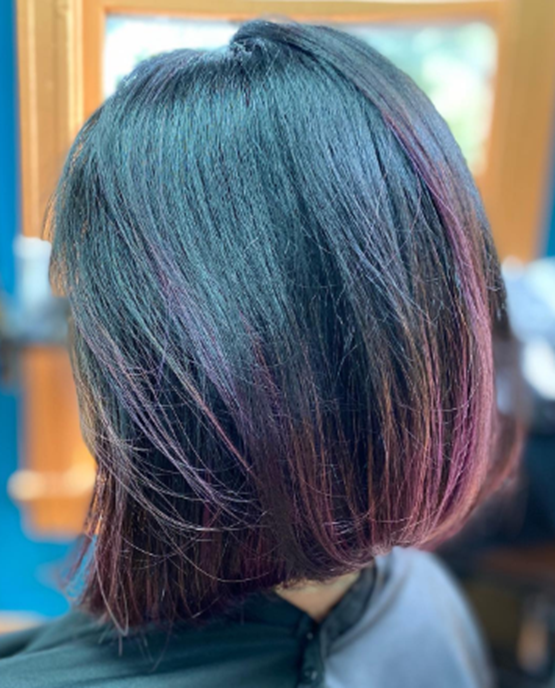 Trendy Bob Purple Ombre Hair Idea
