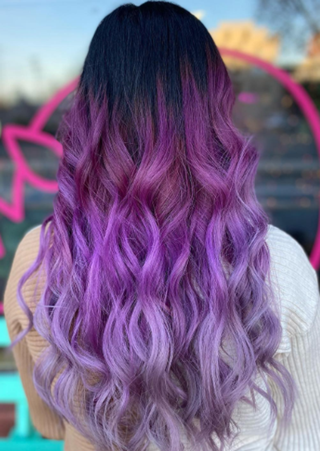 Trendy Purple Ombre Hair Idea