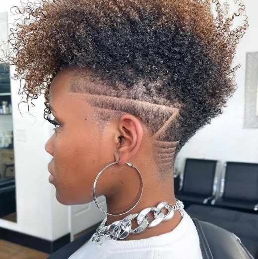 Triangle Natural Hairstyles For Short Hair