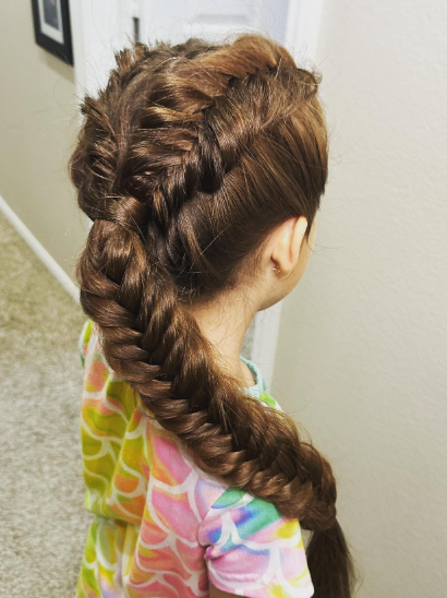 Twin French Fishtail Long Hairstyle