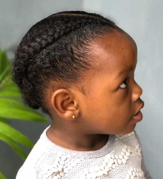 Two Quick Straight Back Cornrows Black Toddler Hairstyle