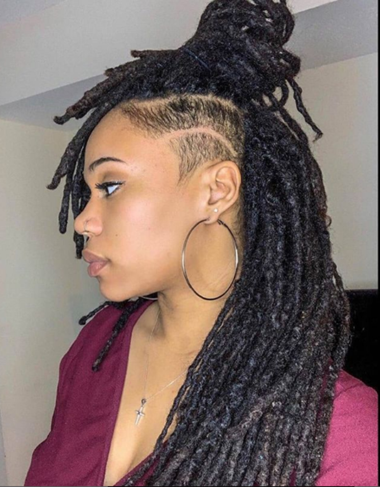 Updo Edgy Loc Hairstyles