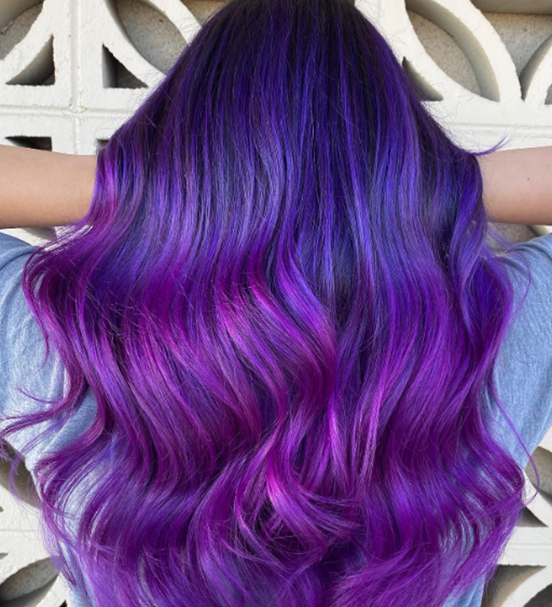 Violet & Magenta Purple Ombre Hair Idea