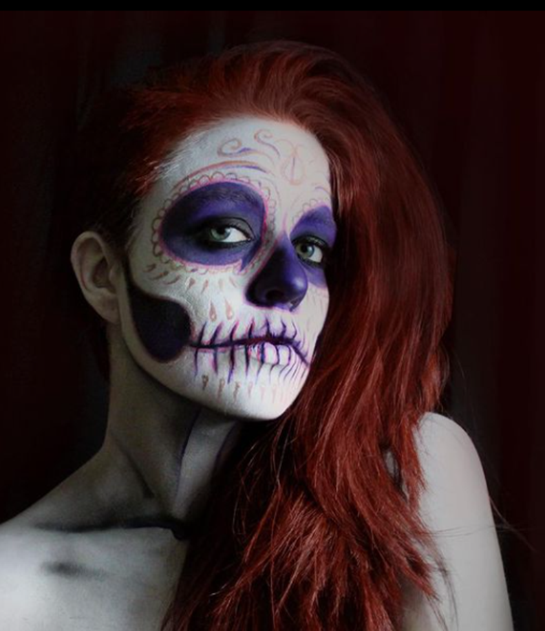 Violet Rhinestoned  Dead Makeup 