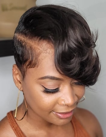 Wavy Bangs with Relaxed Fade  
