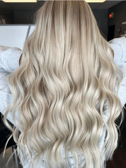 White Blonde Vibrant Ombre Hair Color