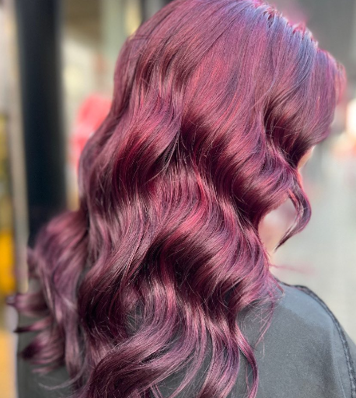 Wine Purple Ombre Hair Idea