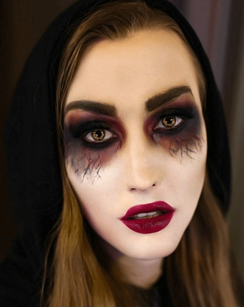 Crackled WasteLand Vampire Makeup Looks