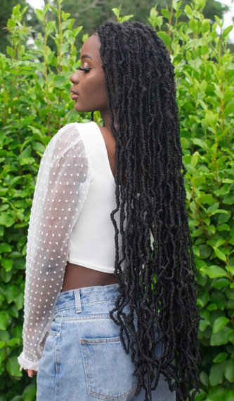 Gorgeous Soft Locs & Distressed Faux Loc Hairstyle