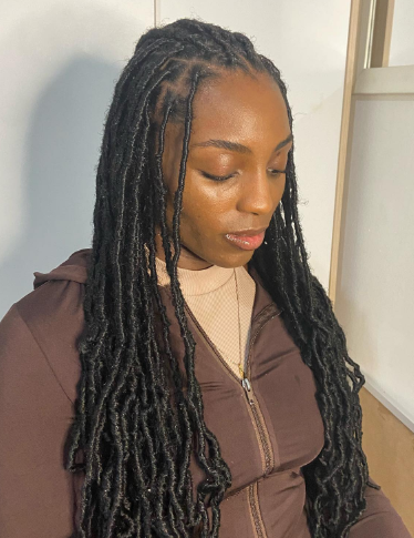 Knotless Braids Soft Locs & Distressed Faux Loc Hairstyle
