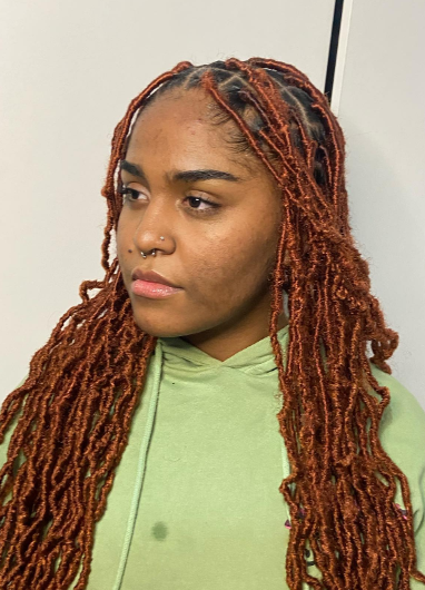 Plated Copper Soft Locs & Distressed Faux Loc Hairstyle