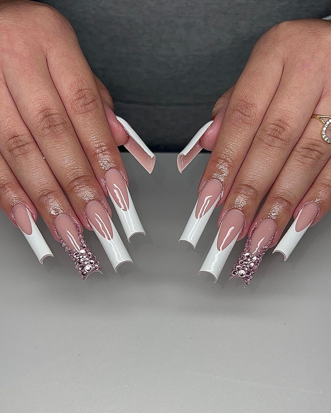 41 Nail Art Showcasing Artistry In White By Exquisite Milky White Nails With Design in 2024