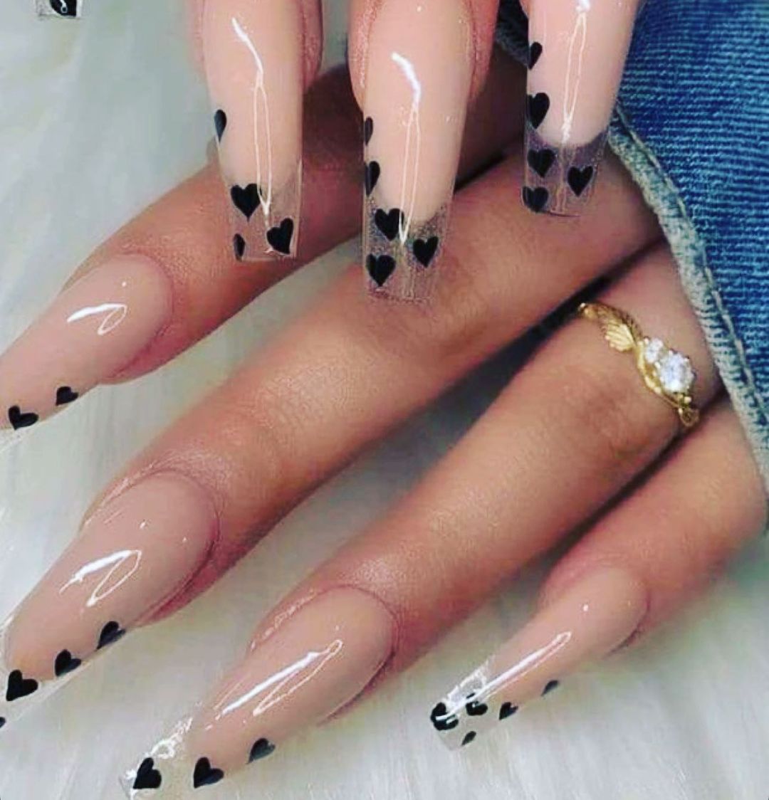 Hearty Eyes White Nails With Design