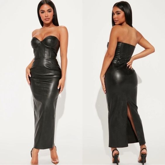 Fitted Leather Dress graduation dresses